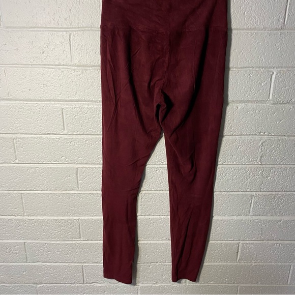 Faux Suede Leggings from Lucca Red Velvet Feel Thick Warm Mid/ High Rise Medium - Picture 2 of 14